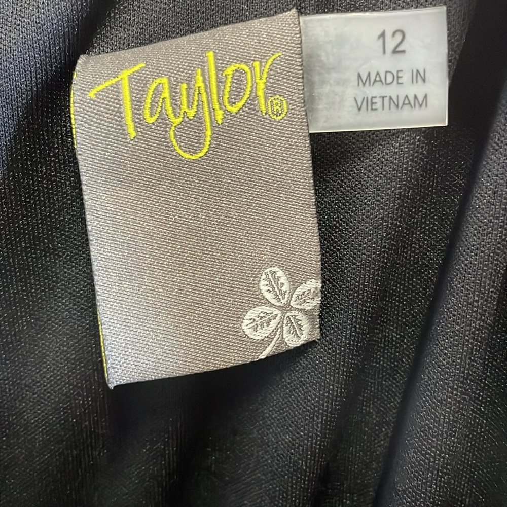 Taylor Black and Bronze Maxi Dress with 2 skirt layers Size 12 NWT - Picture 2 of 5